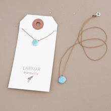 Load image into Gallery viewer, Larimar Teardrop Necklace: tranquility
