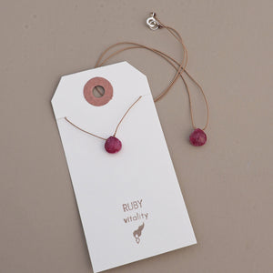 Ruby Teardrop Necklace: vitality