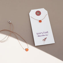 Load image into Gallery viewer, LIMITED EDITION: Sunstone Teardrop Necklace: abundance
