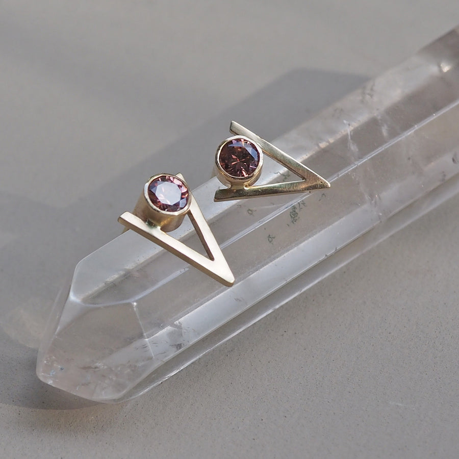 Very Rose & Gold Stud Earrings