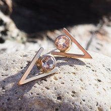 Load image into Gallery viewer, Very Rose &amp; Gold Stud Earrings
